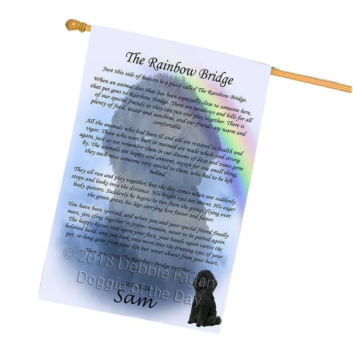 Rainbow Bridge Poodle Dog House Flag FLG56378