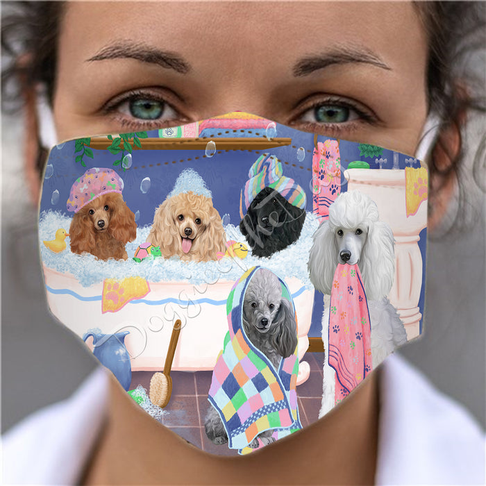 Rub A Dub Dogs In A Tub  Poodle Dogs Face Mask FM49528