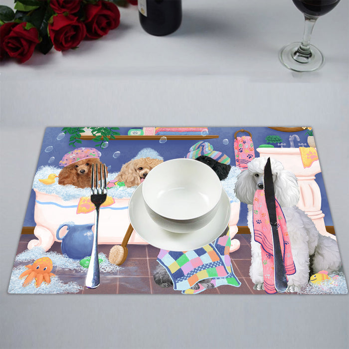 Rub A Dub Dogs In A Tub Poodle Dogs Placemat