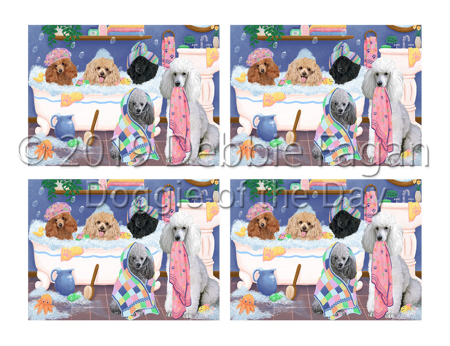 Rub A Dub Dogs In A Tub Poodle Dogs Placemat