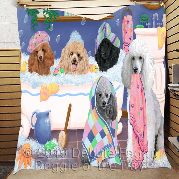 Rub A Dub Dogs In A Tub Poodle Dogs Quilt