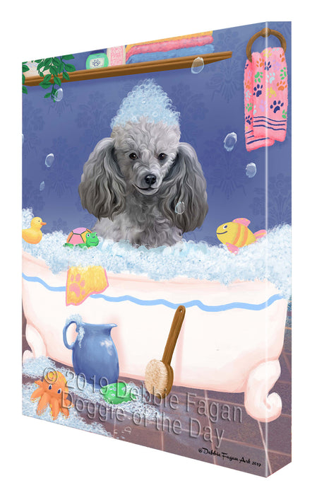 Rub A Dub Dog In A Tub Poodle Dog Canvas Print Wall Art Décor CVS143306