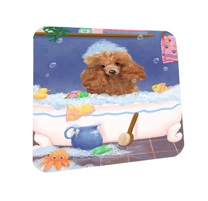 Rub A Dub Dog In A Tub Poodle Dog Coasters Set of 4 CST57377