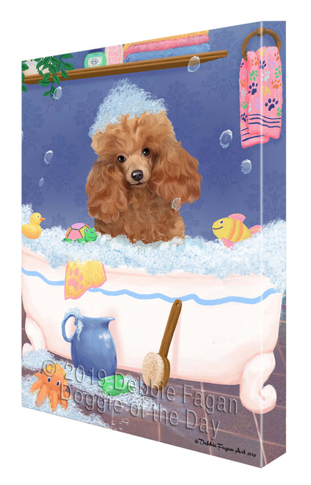 Rub A Dub Dog In A Tub Poodle Dog Canvas Print Wall Art Décor CVS143279