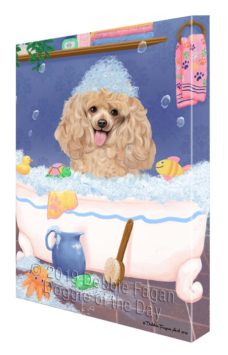 Rub A Dub Dog In A Tub Poodle Dog Canvas Print Wall Art Décor CVS143288
