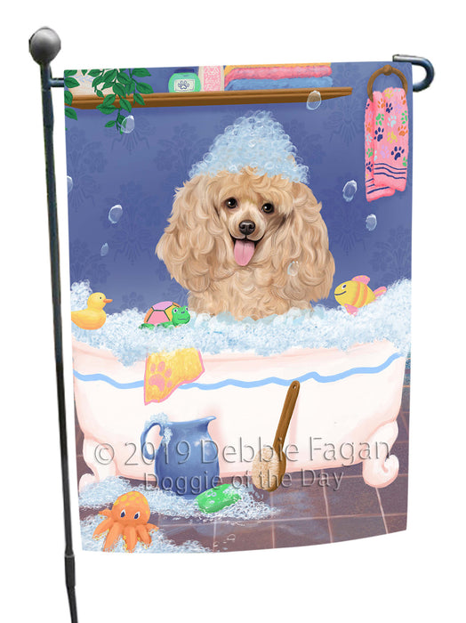 Rub A Dub Dog In A Tub Poodle Dog Garden Flag GFLG66276