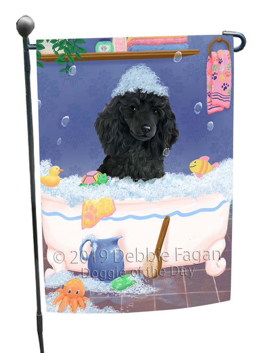 Rub A Dub Dog In A Tub Poodle Dog Garden Flag GFLG66277