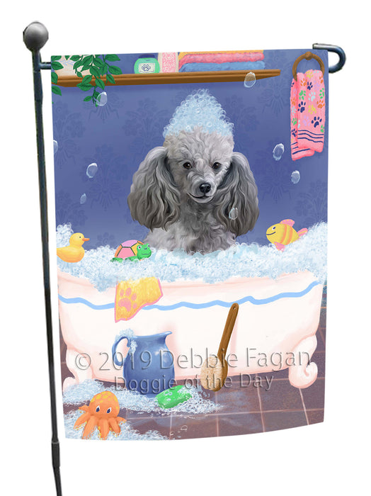 Rub A Dub Dog In A Tub Poodle Dog Garden Flag GFLG66278