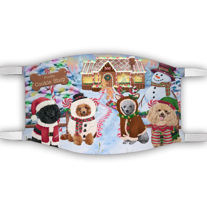 Holiday Gingerbread Cookie Poodle Dogs Shop Face Mask FM48919