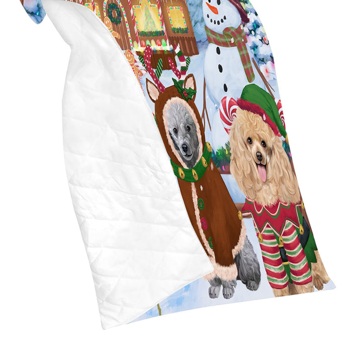 Holiday Gingerbread Cookie Poodle Dogs Quilt
