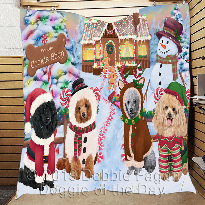 Holiday Gingerbread Cookie Poodle Dogs Quilt