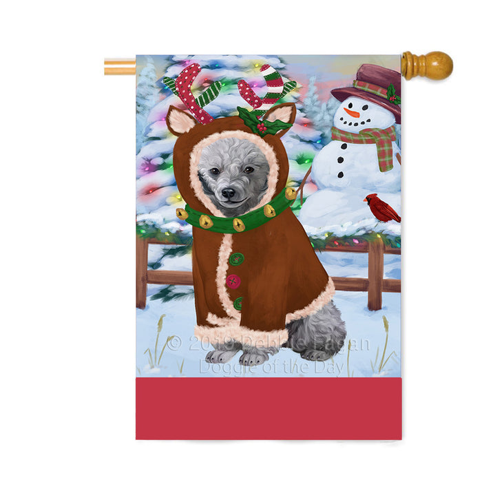 Personalized Gingerbread Candyfest Poodle Dog Custom House Flag FLG63910