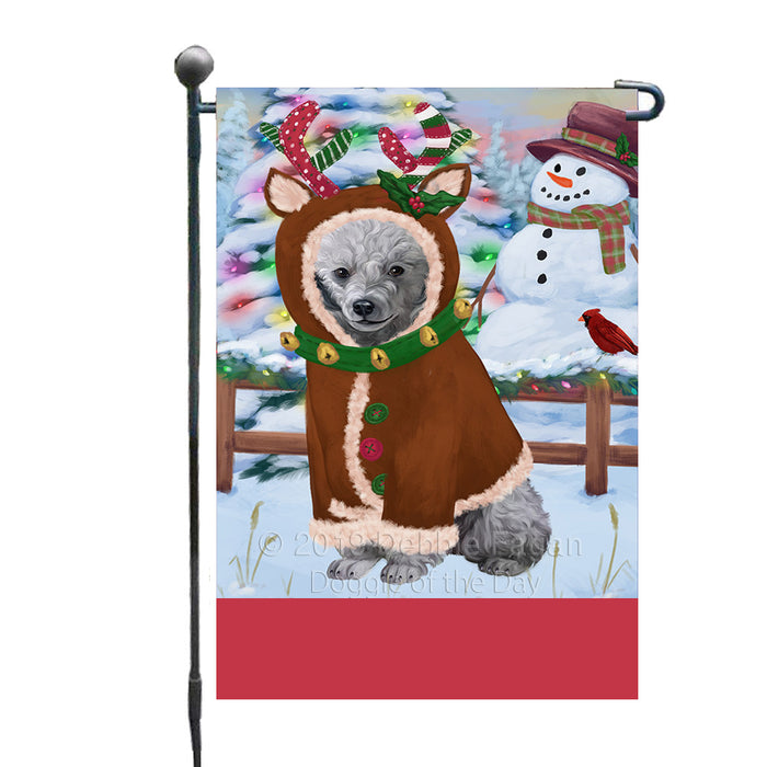 Personalized Gingerbread Candyfest Poodle Dog Custom Garden Flag GFLG64127