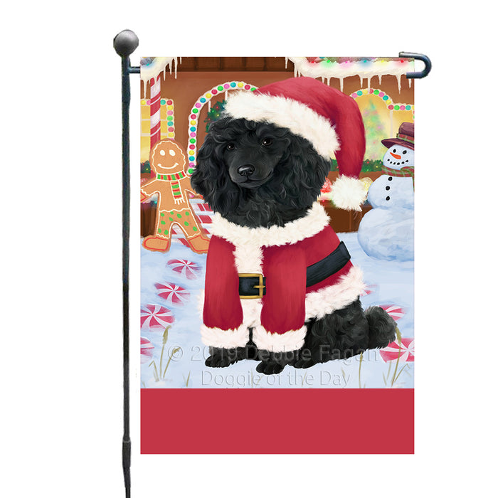 Personalized Gingerbread Candyfest Poodle Dog Custom Garden Flag GFLG64128
