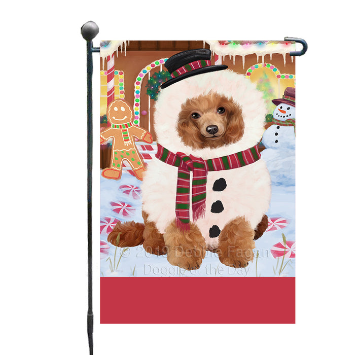 Personalized Gingerbread Candyfest Poodle Dog Custom Garden Flag GFLG64129