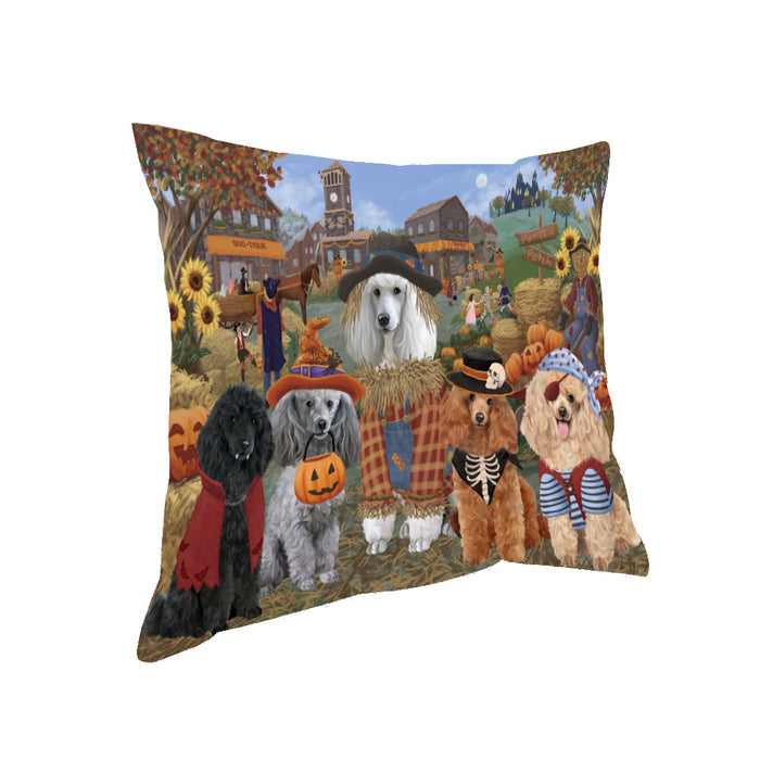 Halloween 'Round Town Poodle Dogs Pillow PIL85116