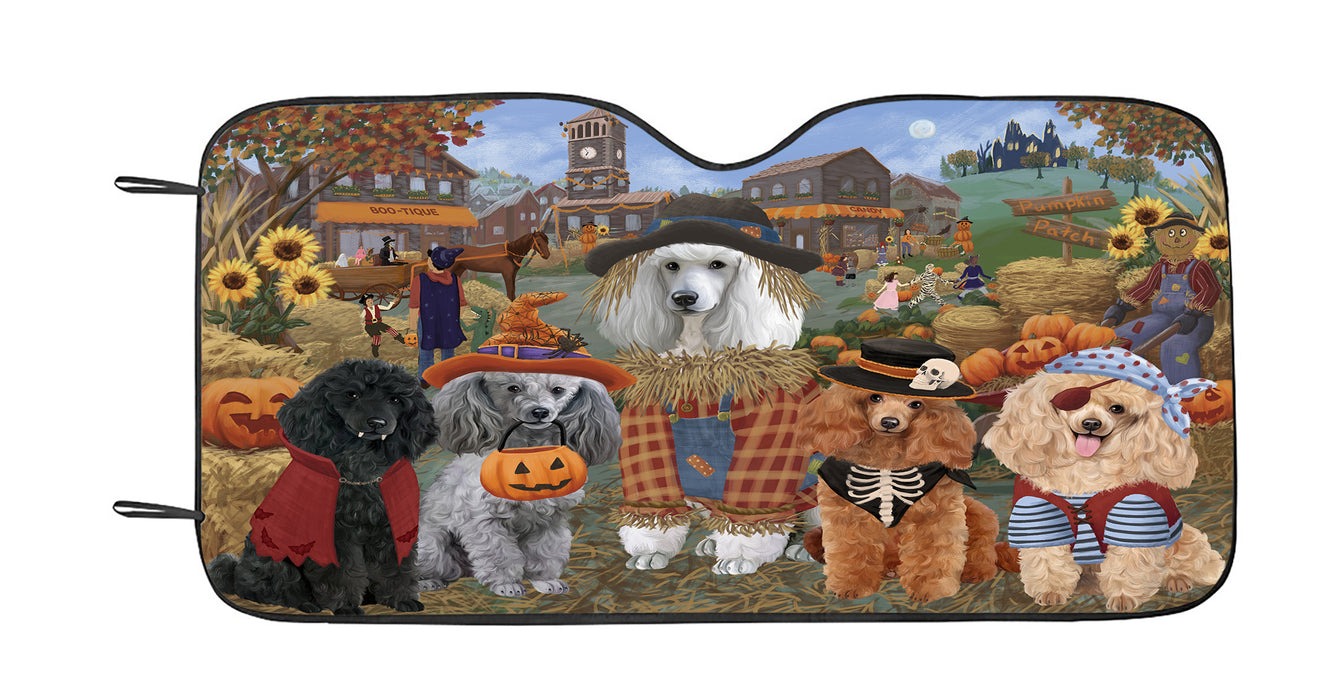 Halloween 'Round Town Poodle Dogs Car Sun Shade