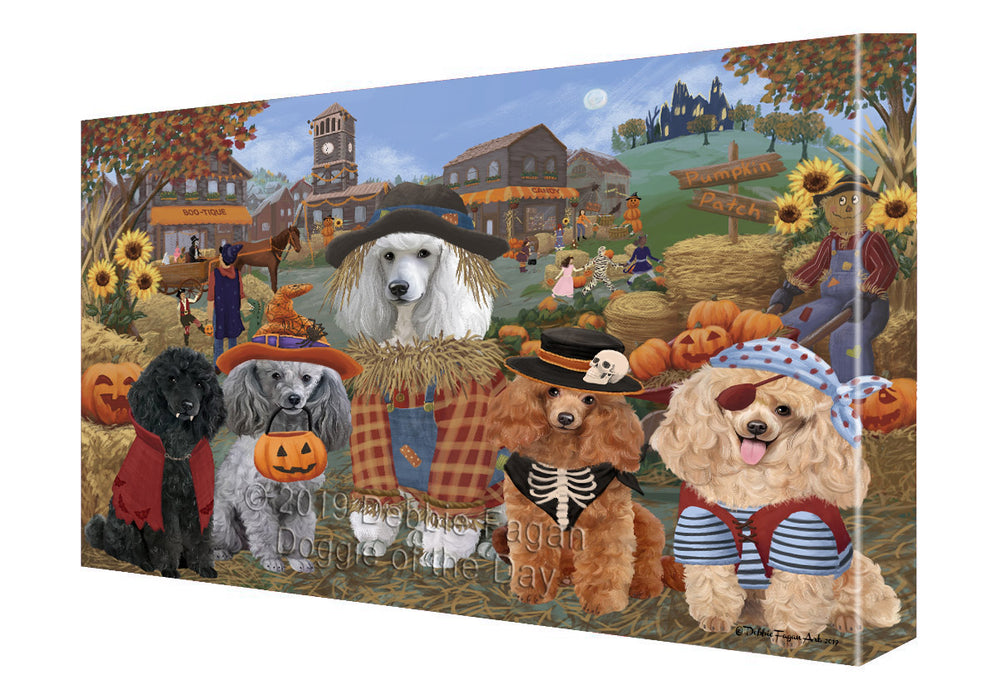 Halloween 'Round Town Poodle Dogs Canvas Print Wall Art Décor CVS143882