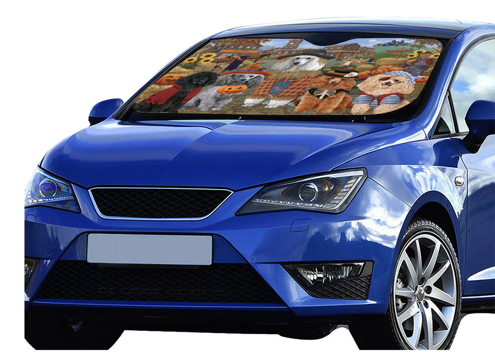 Halloween 'Round Town Poodle Dogs Car Sun Shade