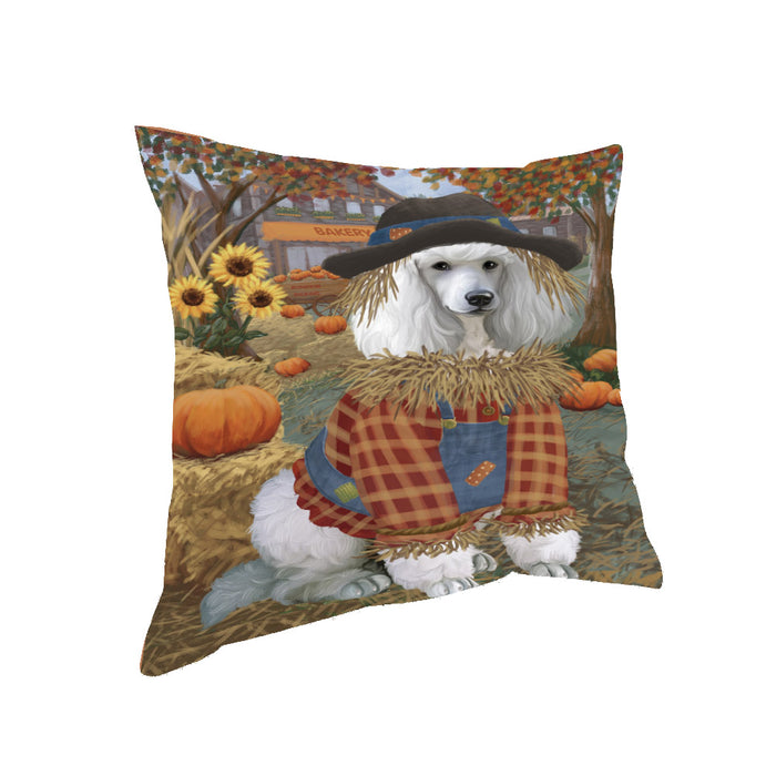 Fall Pumpkin Scarecrow Pomeranian Dogs Pillow PIL85356 (18x18)