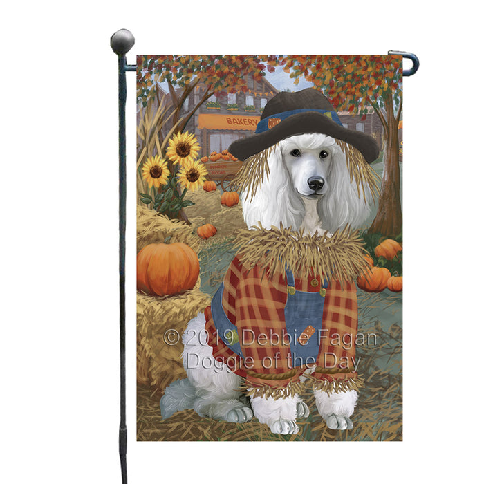 Fall Pumpkin Scarecrow Poodle Dogs Garden Flag GFLG65796