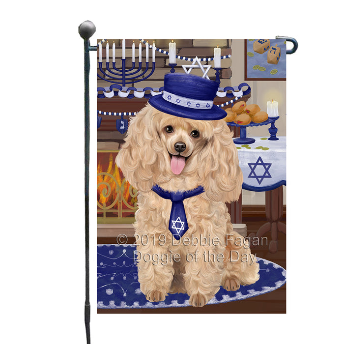 Happy Hanukkah Poodle Dog Garden Flag GFLG65826