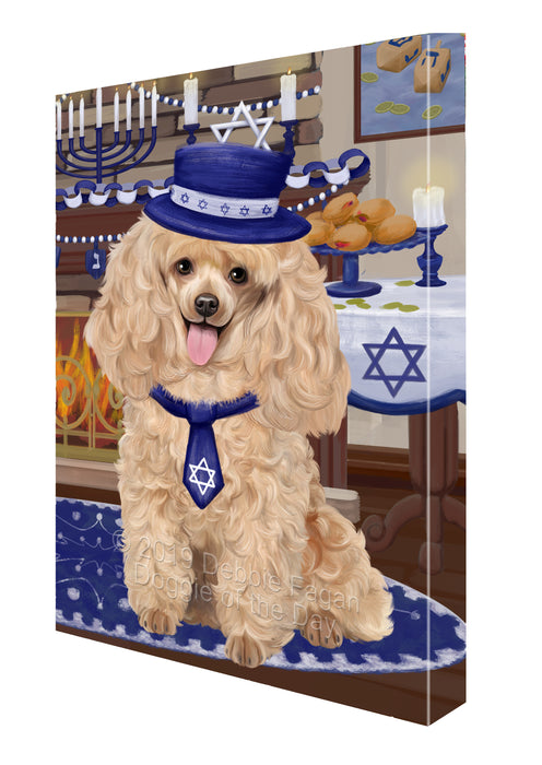 Happy Hanukkah Poodle Dog Canvas Print Wall Art Décor CVS144701