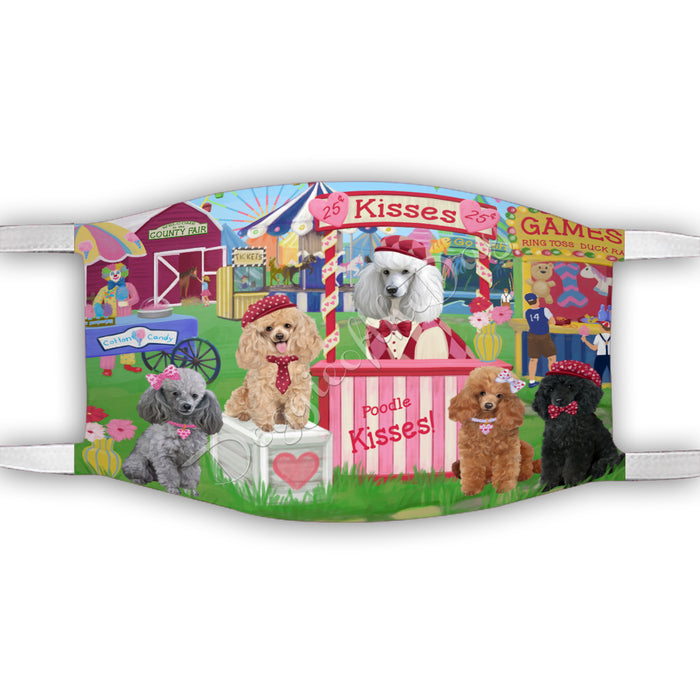 Carnival Kissing Booth Poodle Dogs Face Mask FM48069