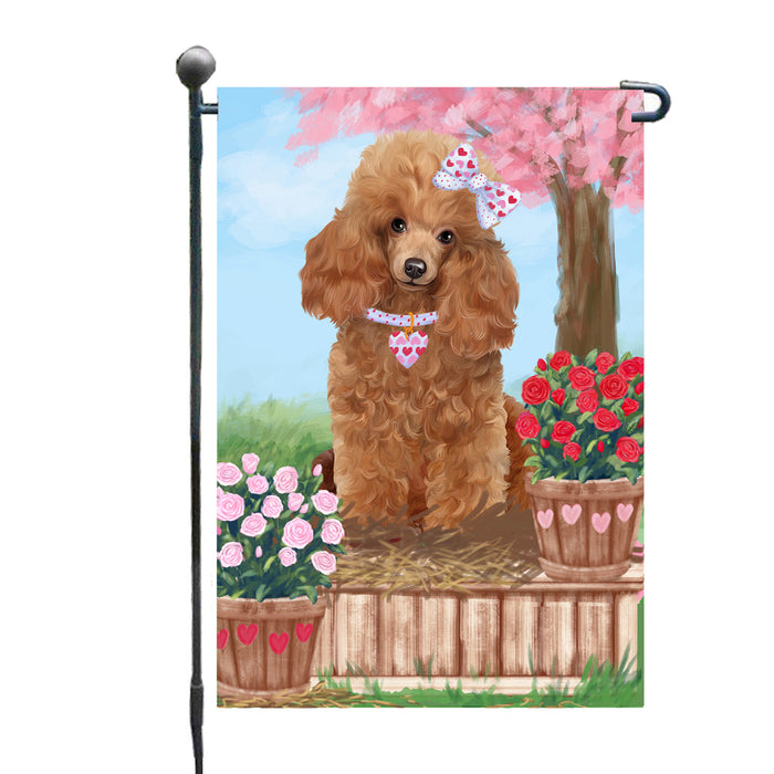 Personalized Rosie 25 Cent Kisses Poodle Dog Custom Garden Flag GFLG64768
