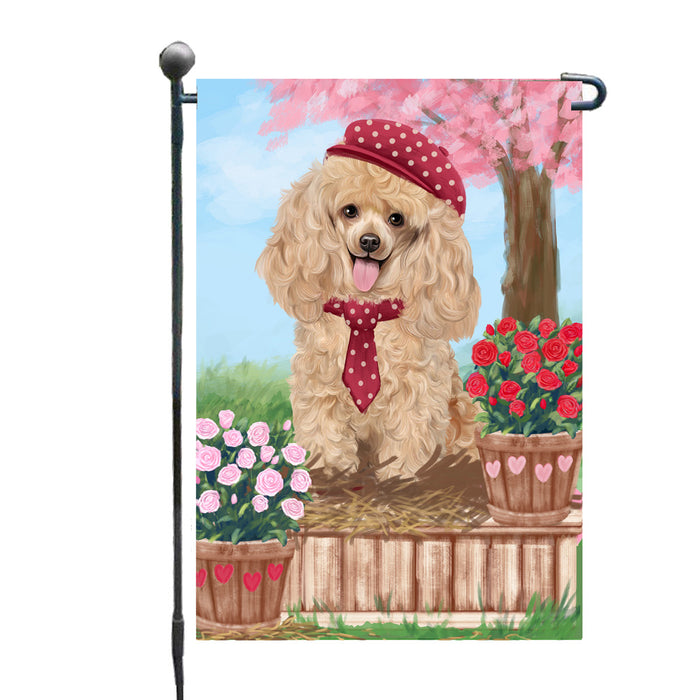 Personalized Rosie 25 Cent Kisses Poodle Dog Custom Garden Flag GFLG64769