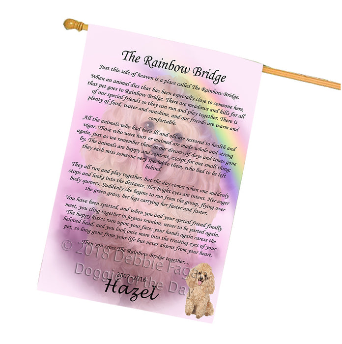 Rainbow Bridge Poodle Dog House Flag FLG56379