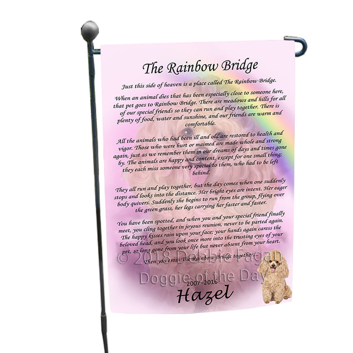 Rainbow Bridge Poodle Dog Garden Flag GFLG56243