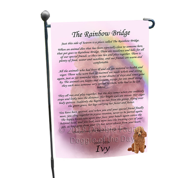 Rainbow Bridge Poodle Dog Garden Flag GFLG56244