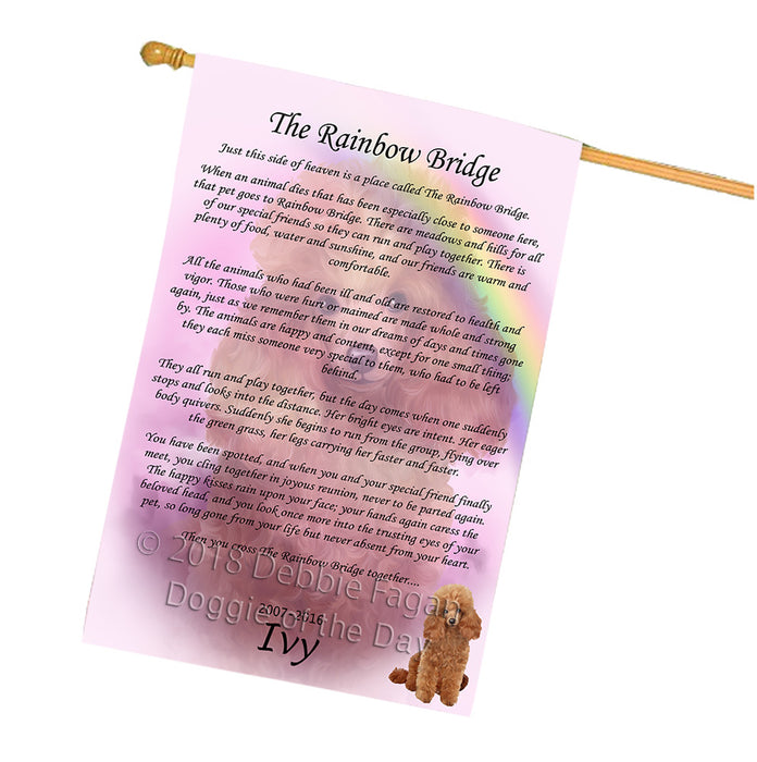 Rainbow Bridge Poodle Dog House Flag FLG56380
