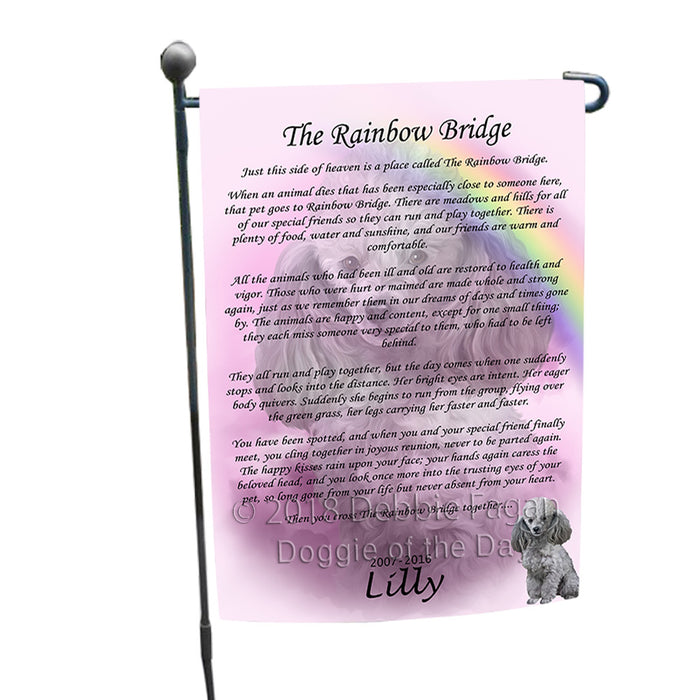 Rainbow Bridge Poodle Dog Garden Flag GFLG56245