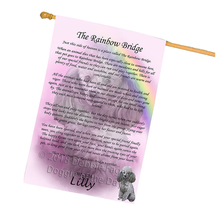 Rainbow Bridge Poodle Dog House Flag FLG56381