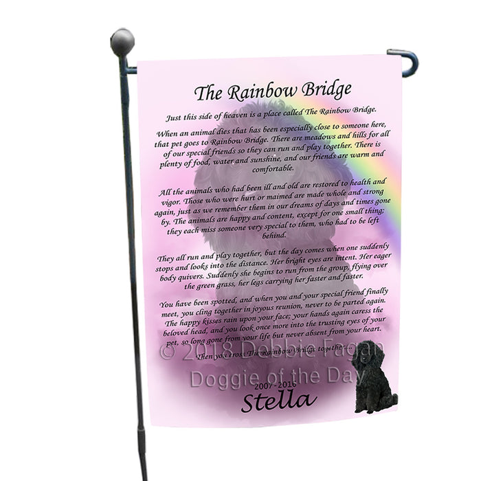 Rainbow Bridge Poodle Dog Garden Flag GFLG56246