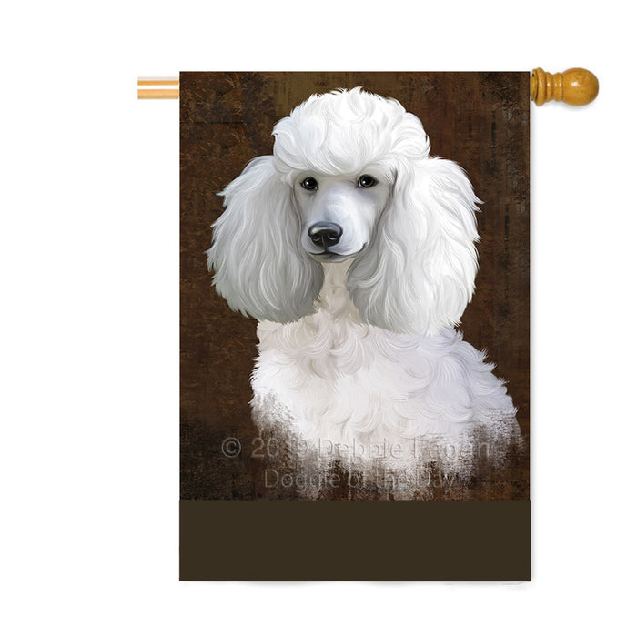 Personalized Rustic Poodle Dog Custom House Flag FLG64669