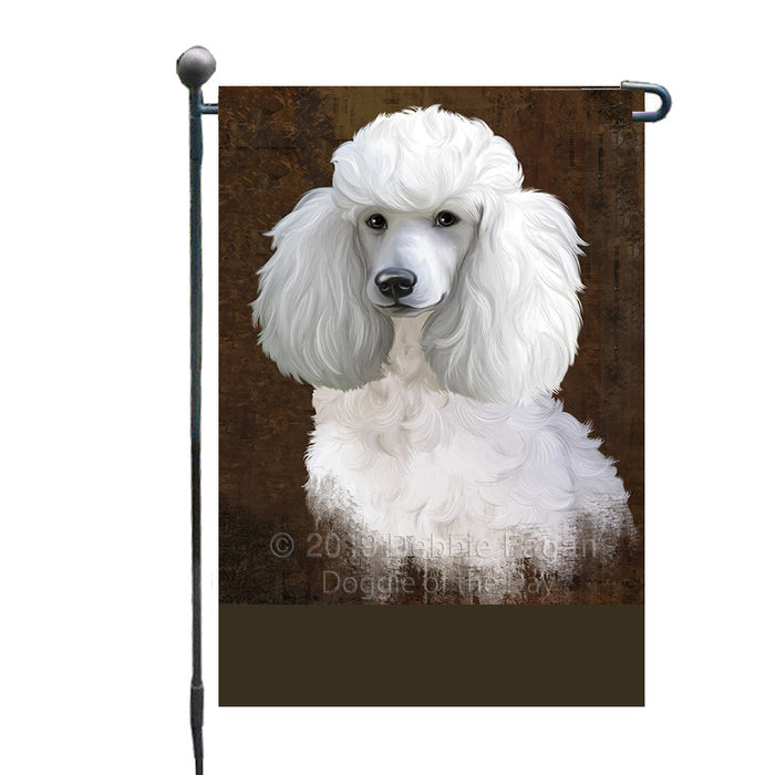 Personalized Rustic Poodle Dog Custom Garden Flag GFLG63592