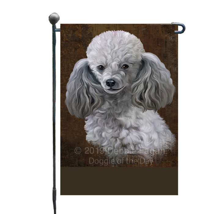 Personalized Rustic Poodle Dog Custom Garden Flag GFLG63596