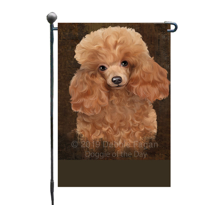 Personalized Rustic Poodle Dog Custom Garden Flag GFLG63593