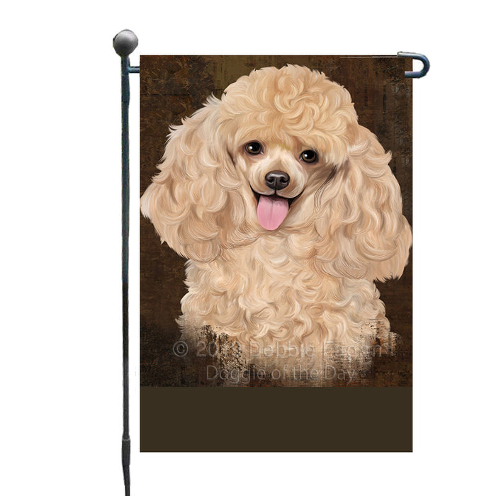 Personalized Rustic Poodle Dog Custom Garden Flag GFLG63594