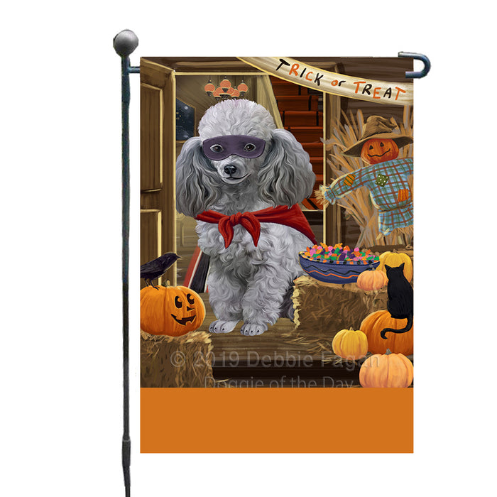 Personalized Enter at Own Risk Trick or Treat Halloween Poodle Dog Custom Garden Flags GFLG-DOTD-A59679