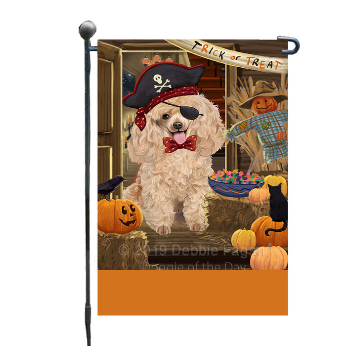 Personalized Enter at Own Risk Trick or Treat Halloween Poodle Dog Custom Garden Flags GFLG-DOTD-A59680