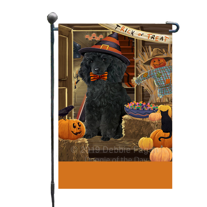 Personalized Enter at Own Risk Trick or Treat Halloween Poodle Dog Custom Garden Flags GFLG-DOTD-A59682