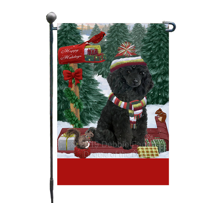Personalized Merry Christmas Woodland Sled  Poodle Dog Custom Garden Flags GFLG-DOTD-A61659
