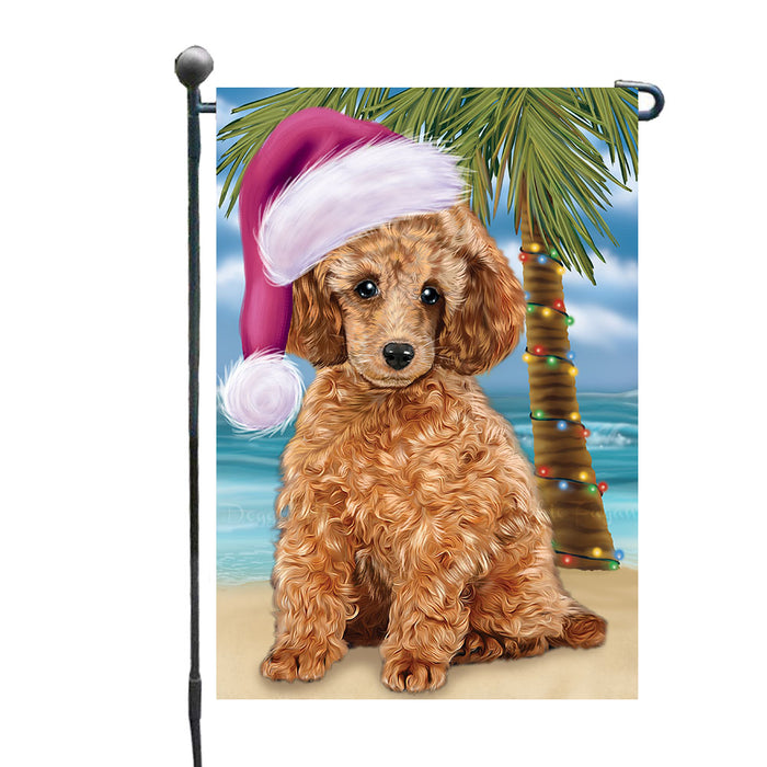 Christmas Summertime Beach Poodle Dog Garden Flags Outdoor Decor for Homes and Gardens Double Sided Garden Yard Spring Decorative Vertical Home Flags Garden Porch Lawn Flag for Decorations GFLG69004