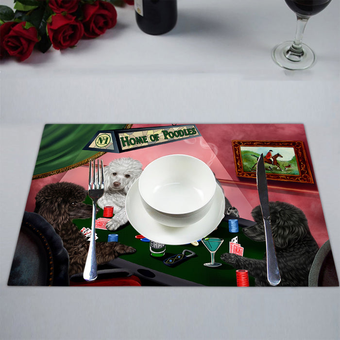 Home of  Poodle Dogs Playing Poker Placemat