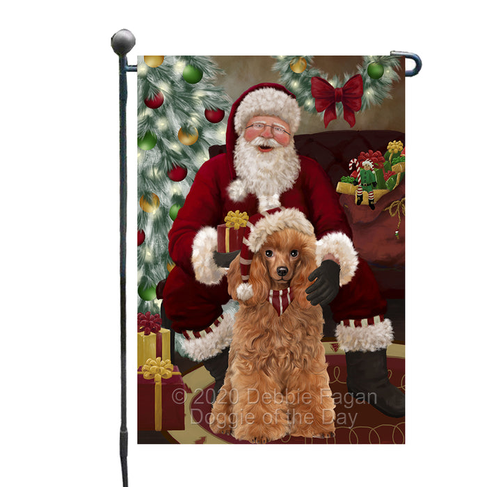 Santa's Christmas Surprise Poodle Dog Garden Flag GFLG66770