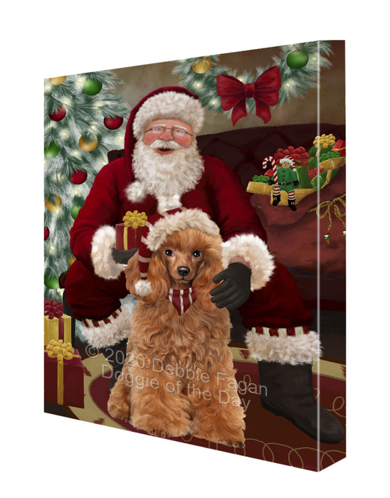Santa I've Been Good Poodle Dog Canvas Print Wall Art Décor CVS148832